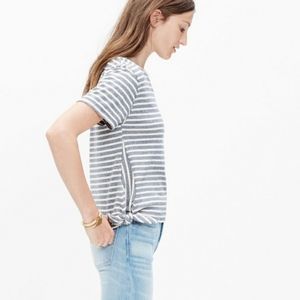 Madewell Side Tie Striped cotton tee